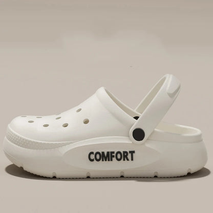 Hollow Clog Slippers – Thick Platform Anti-Slip Indoor Outdoor Shoes