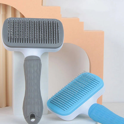 Self-Cleaning Pet Grooming Brush – Deshedding Slicker for Dogs & Cats