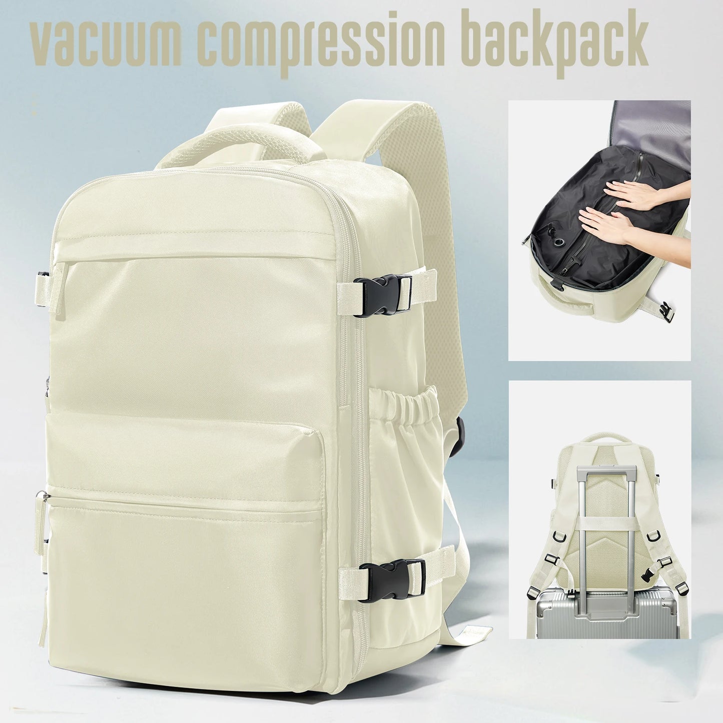 Vacuum Compression Backpack – Large Capacity Travel & Laptop Bag