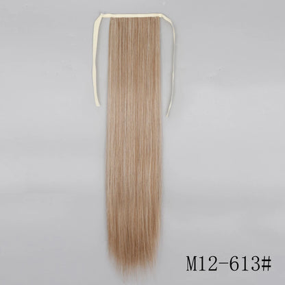 Wrap Around Ponytail Extension – Long Straight Synthetic Clip-In