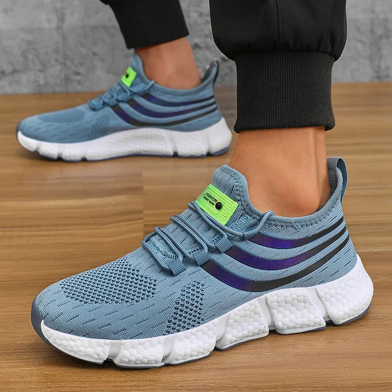 Men's Lightweight Knit Sneakers – Breathable Anti-Slip Running Shoes