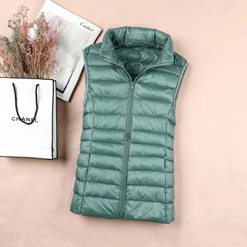 Women's Lightweight Puffer Vest – Sleeveless Down Waistcoat