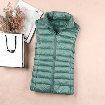 Women's Lightweight Puffer Vest – Sleeveless Down Waistcoat