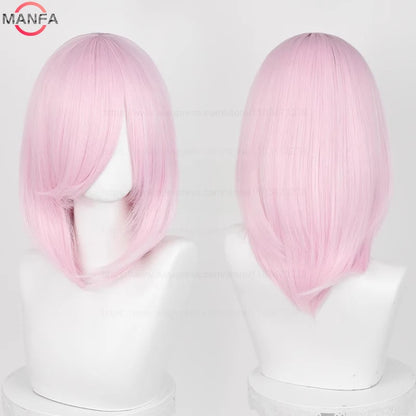 Anime Cosplay Wig - 40cm Medium Straight Wig with Bangs