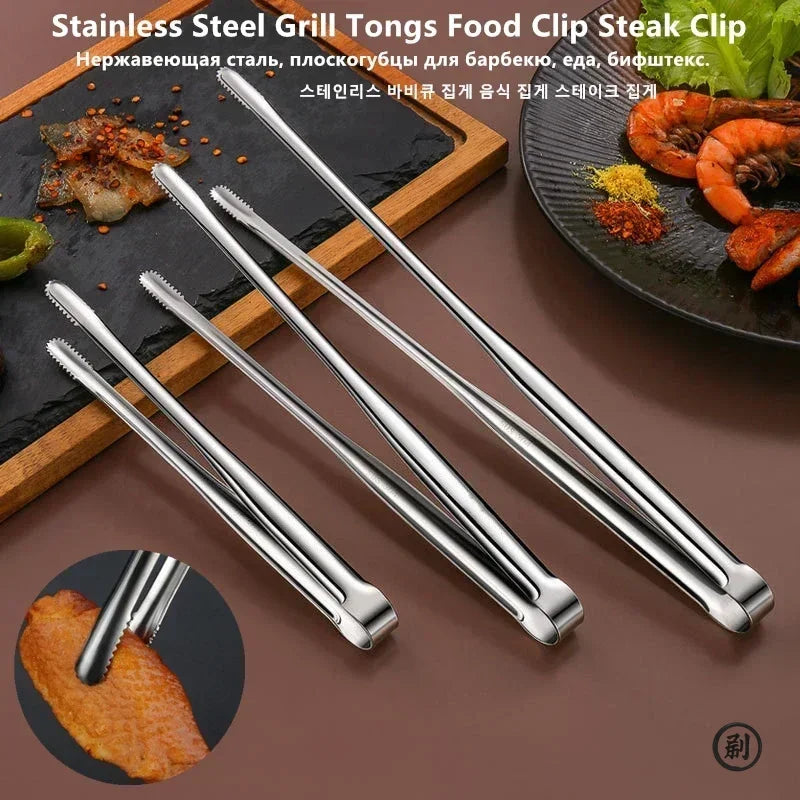 Super Grip Non-Slip Kitchen Tongs - Wide-Tip Stainless Steel Design Effortless Cooking