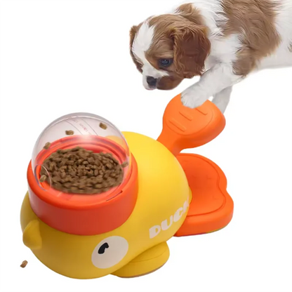 Yellow Duck Slow Feeder Toy for Dogs & Cats