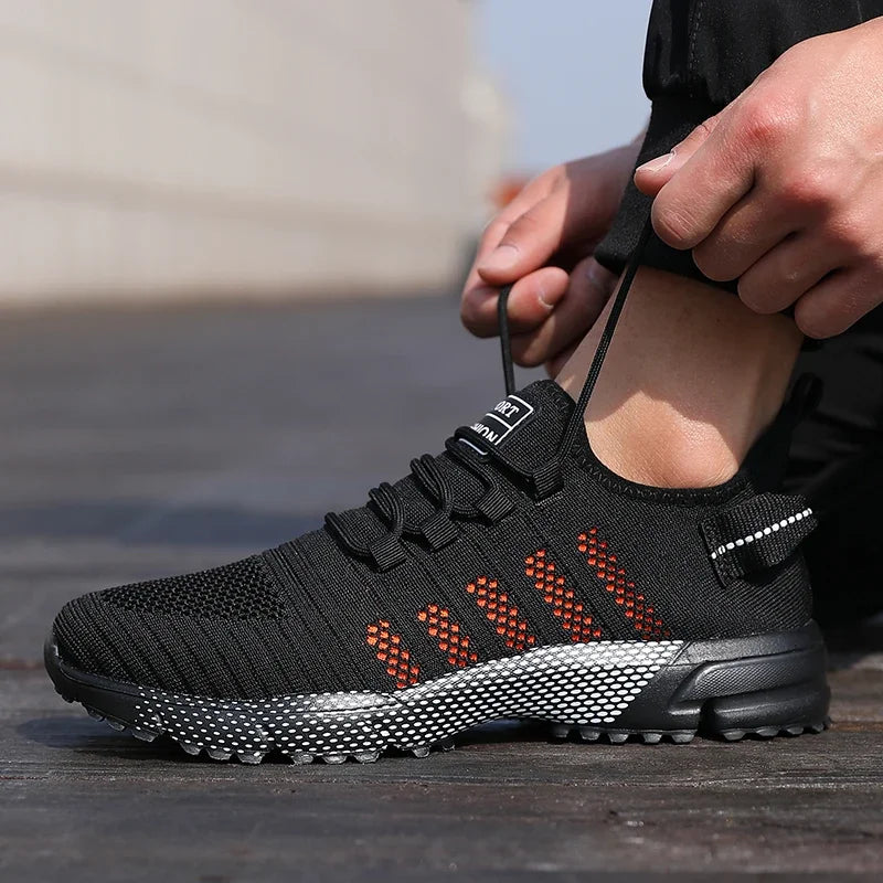 Men's Mesh Slip-On Sneakers – Lightweight Breathable Casual Shoes