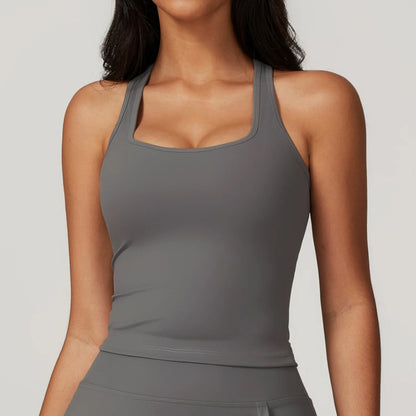Women's Shockproof Yoga Tank Top - Quick-Dry Gym Vest