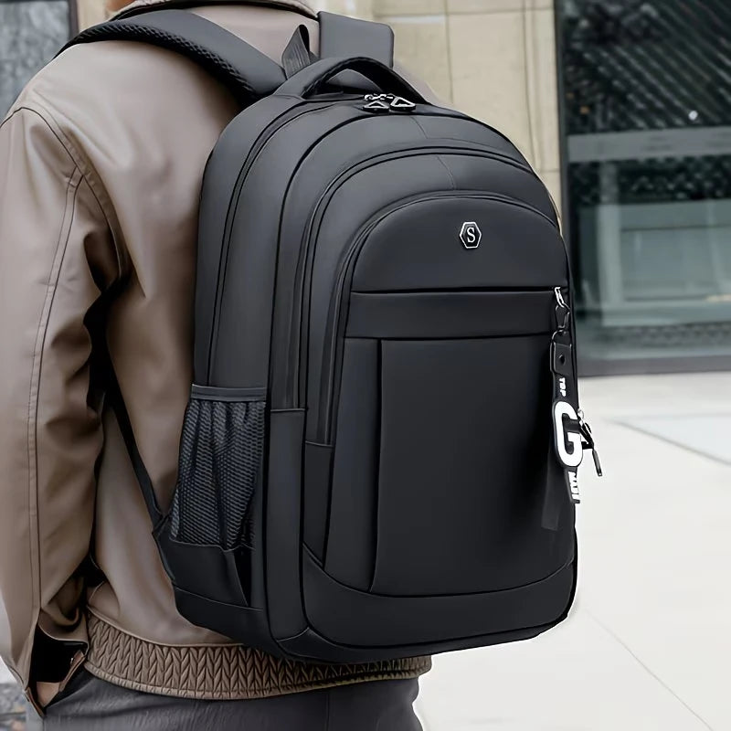 Oxford Laptop Backpack – Durable Multi-Zipper Work Bag for Men & Women