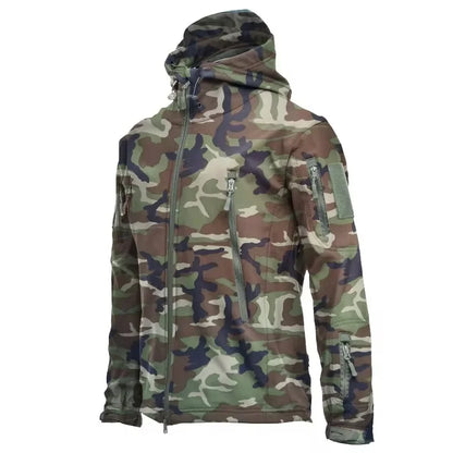 Men's Tactical Soft Shell Jacket – Military Waterproof Hoodie