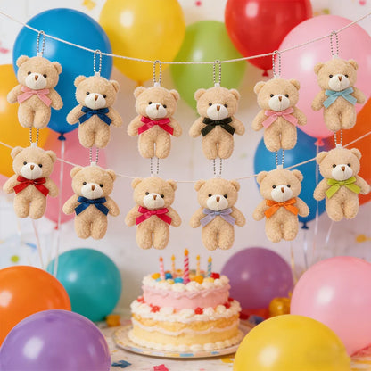 Mini Teddy Bear Plush Bulk Set – Soft Stuffed Bears with Bow