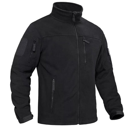 Men's Fleece Jacket – Full Zip Tactical Windproof Coat