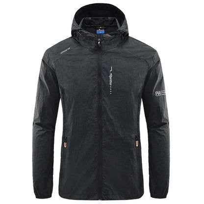 UPF 50+ Men's Windbreaker Jacket – UV Protection Quick Dry Outdoor Hoodie