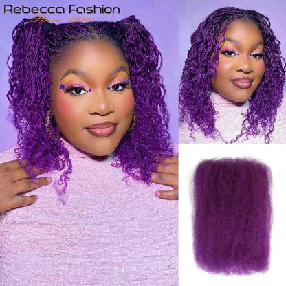 Afro Kinky Curly Bulk Human Hair Braiding Qvr Remy No Attachment - Soft