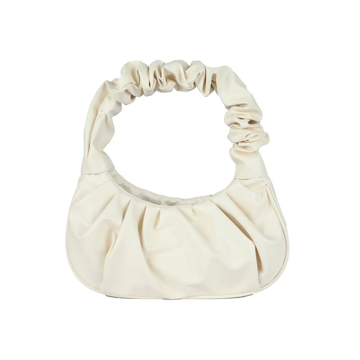 Pleated Cloud Hobo Bag – Women's PU Leather Handbag