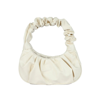 Pleated Cloud Hobo Bag – Women's PU Leather Handbag