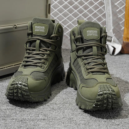 Men's High-Top Tactical Boots – Non-Slip Outdoor Sneakers