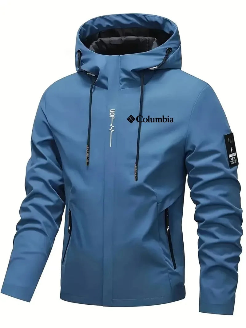 Men's Waterproof Hooded Jacket – Lightweight Windproof Outdoor Rain Coat