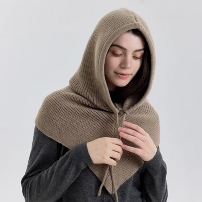Knit Balaclava Hood Scarf – Women's Warm Winter Neck Cap