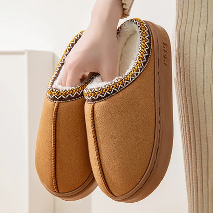 Women's Fuzzy Fur Slippers – Plush Indoor Winter Slides Sizes 36–45