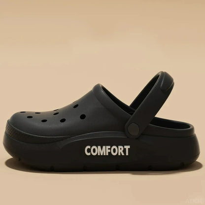 Hollow Clog Slippers – Thick Platform Anti-Slip Indoor Outdoor Shoes