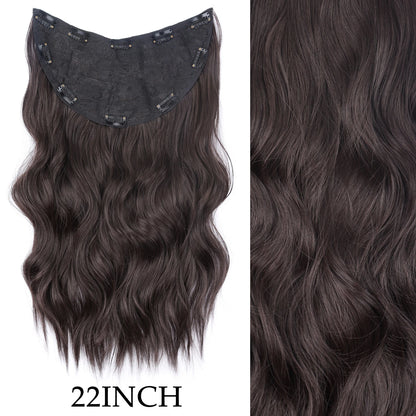 Clip-In Hair Extensions 7pcs 16 Clips Wavy Synthetic 24 Inch