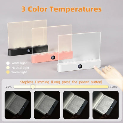 Book Light Led Lights Dimmable Panel Plate Book Lamp