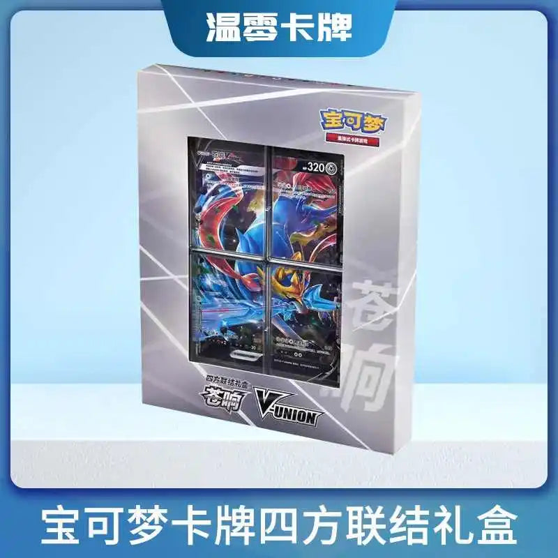 Stock Genuine 100 Original Pokemon Ptcg Card Quartet Coupling V-Union Gift Boxes Pikachu Big Gather