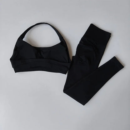 Women's Seamless Yoga Set – Sports Bra & High-Waist Leggings
