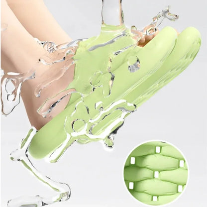 Bathroom House Slippers Leaking Quick-Drying Shower Slipper Light Weight Waterleaky Beach Flip Flops