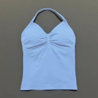 Women's Open Back Sports Bra – Breathable Yoga Top