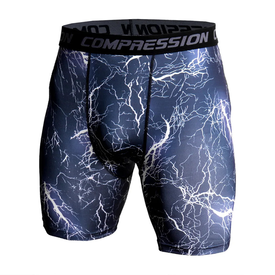 Men's Camo Compression Shorts – 3D Print Gym Workout Tights