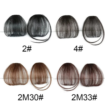 Clip-In Air Bangs Hair Extension – Synthetic Wispy Fringe Hairpiece for Women