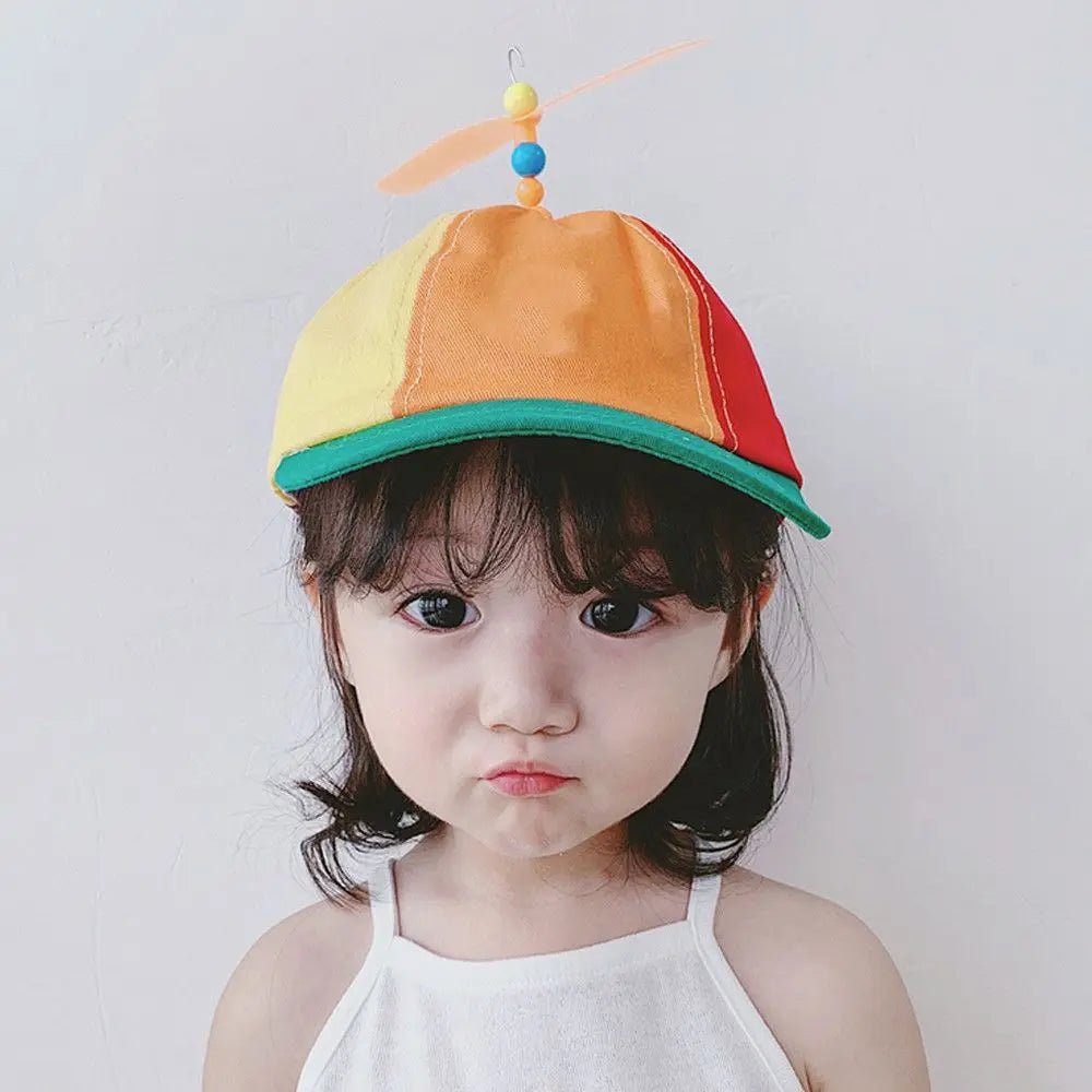 Propeller Beanie Hat – Funny Rainbow Helicopter Cap for Kids