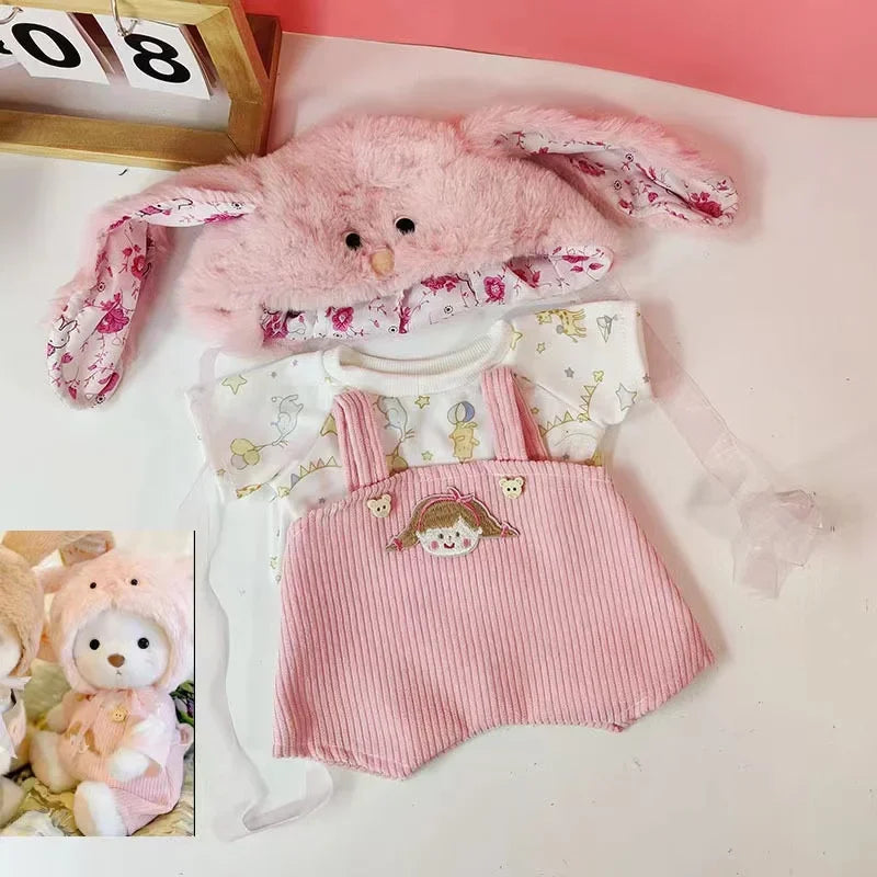 Teddy Bear Plush Toy with Changeable Outfits – Cute Stuffed Animal Doll