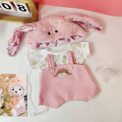 Teddy Bear Plush Toy with Changeable Outfits – Cute Stuffed Animal Doll