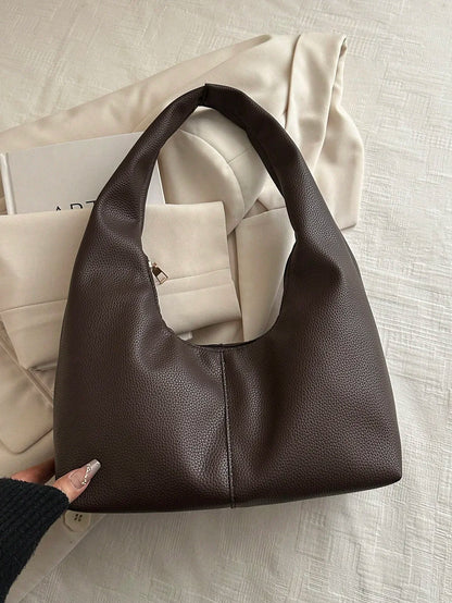 Large Capacity Woven Texture Women's Shoulder Tote Bag – Multifunctional Crossbody Handbag