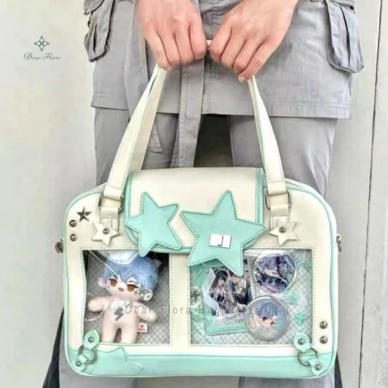 Ita Bag Y2K Star Transparent Pocket Crossbody – Lolita DIY Display Shoulder Bag