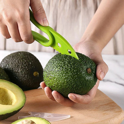 Jjyy 3 1 Avocado Slicer Shea Corer Butter Fruit Peeler Cutter Pulp Separator Plastic Knife Kitchen