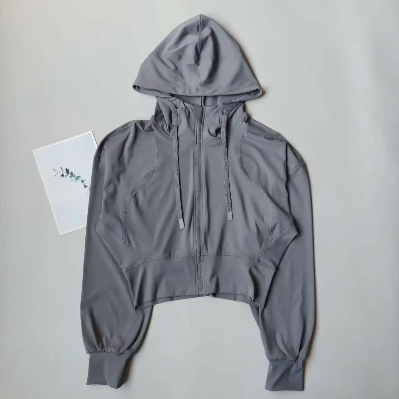 Women's Cropped Hooded Running Jacket – Zip-Up Activewear