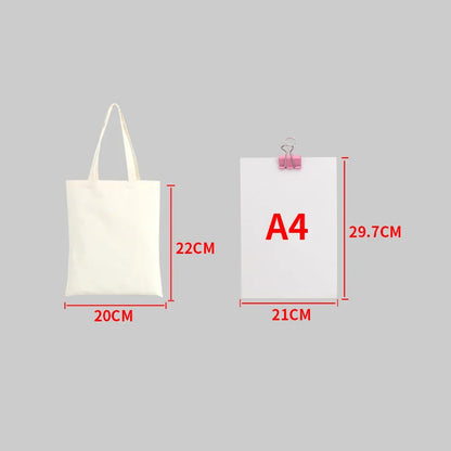 Canvas Tote Bag – Large Capacity Eco-Friendly Reusable Cotton Shoulder Bag