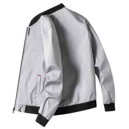 Men's Casual Zip-Up Jacket – Lightweight Windproof Coat