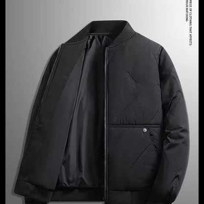 Men's Cotton Padded Bomber Jacket – Warm Winter Coat