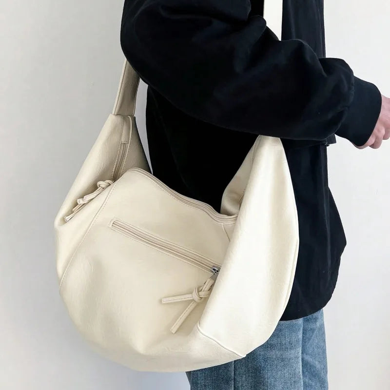 Dumpling Crossbody Bag – Large Capacity PU Leather