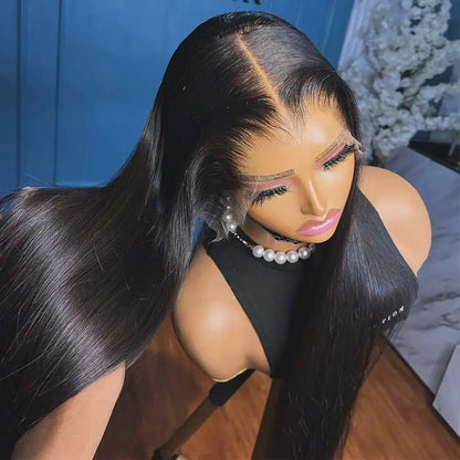 HD Lace Front Straight Human Hair Wig – 13x4 13x6 5x5 Glueless, 16–42 Inch