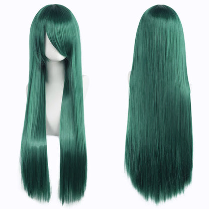 Long Straight Cosplay Wig – 32 Inch Synthetic Lolita Hair, 36 Colors