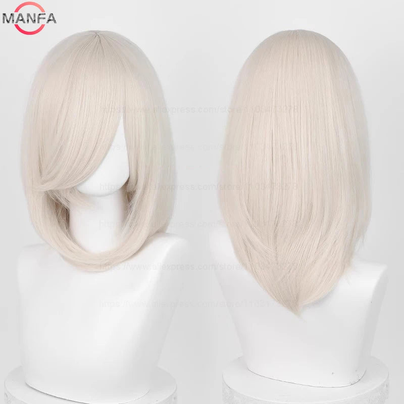 Anime Cosplay Wig - 40cm Medium Straight Wig with Bangs