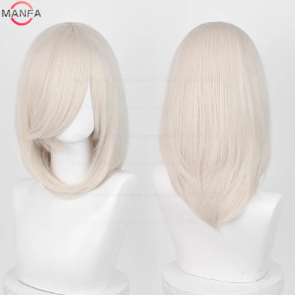 Anime Cosplay Wig - 40cm Medium Straight Wig with Bangs