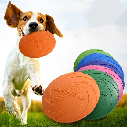 Silicone Dog Frisbee Chew-Resistant Flying Disc Toy