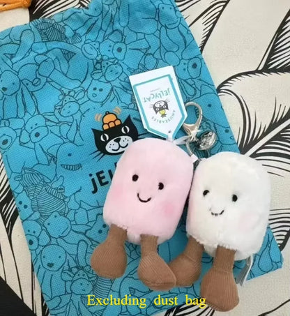 Kawaii Plush Keychain Bag Charm – Cute Food & Animal Mini Plush Toy